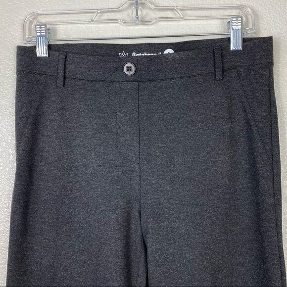 (M Long) Betabrand Charcoal Boot Cut Dress Pant Yoga Pants - Picture 5 of 6